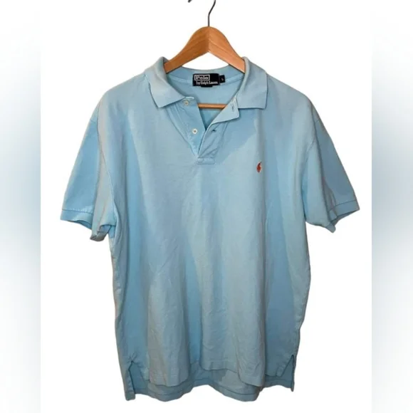 Polo Ralph lauren Men’s Blue Short Sleeve Polo Shirt Size Large - Picture 1 of 10